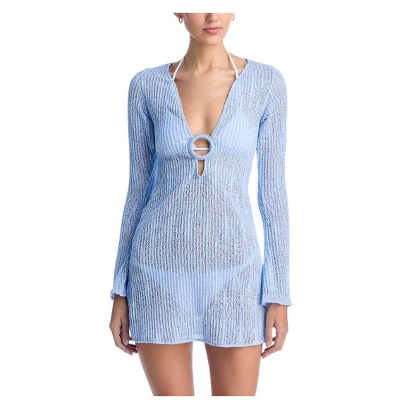 Peixoto Womens Angie Cover Up Tunic 45006 Cloud Blue Weave S - Picture 5 of 5